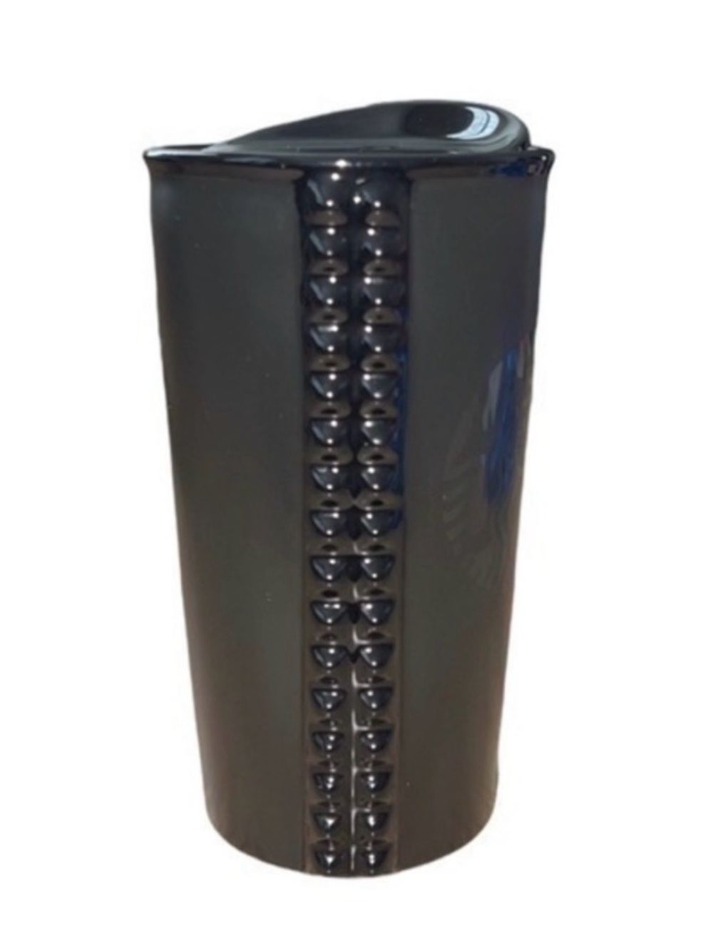 Starbucks rare  2015 matte black  Studded 10 oz covered ceramic mug  *